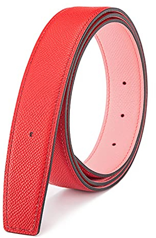 Vatee's Herren/Damen, wendbarer Echtleder-Ersatzgürtel ohne Schnalle, 3,8 cm/3,2 cm breit | 32 mm/38 mm/40 mm breit, Echtledergürtel, ohne Schnalle