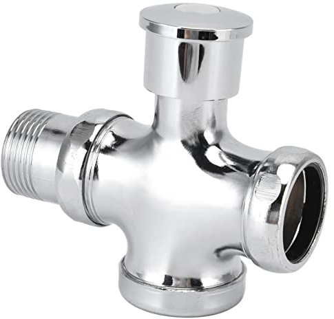 ViaGasaFamido Manual Flush Valve, Urinal Flush Valve Push Button Zinc Alloy Toilet Delay Flushing Valve Toilet Tank Parts Replacement DN20 DN25 Toilet Flush Valves