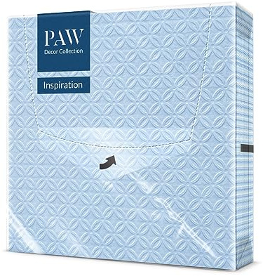 PAW Servietten 33 x 33 cm, 20 Stück - Inspiration Hellblau | Dreilagig, saugstark und reißfest, fröhliche Deko für den Kindergeburtstag, macht jede Kinderparty bunter