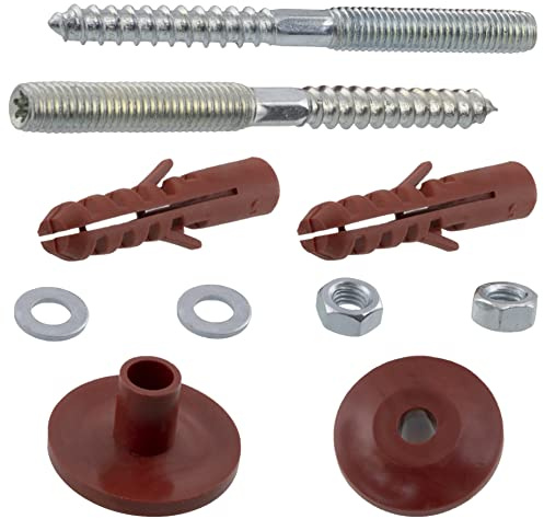 AERZETIX - C65158 - Wall fixing kit for sanitary suspended washbasin screw M8x90mm - threaded studs - dowel Ø10x50mm - sink mounting kit fixing plumbing systems
