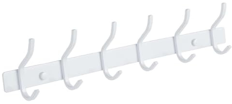 QNIIAED Coat Hooks Wall Mounted,Back of Door Hooks Screw in for Robes Keys | Heavy Duty Stainless Steel Rack Hanger for Bathroom,Kitchens,Bedroom,Hold Up To 20 Lb,for Towels Clothes Bags(White)