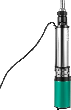 Solar Tiefbrunnenpump DC 24V 320W 5m³/h, Förderhöhe max. 34 m, Brunnenpumpe Tauchpumpe Pumpe Zisterne mit 16m Kabel