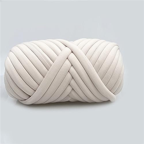 BICI Roving Garn Zum Handstricken Häkeln Chunky Yarn Crochet Grobstrickgarn Armstrickgarn Sperrige Armstricken Wolle Grob Gestrickte Kuscheldecke Knit Garn Häkeln (Beige,500g)