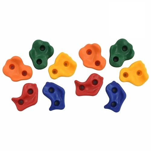 GuyAna Klettersteine 30 STK. PE Mehrfarbig Kletterwand Kinder Klettergriffe Outdoor