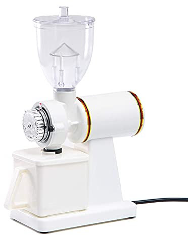 Electric Burr Mill Coffee Grinder Adjustable Coffee Bean Powder Grinding Machine with 8 Grind Settings, for Espresso, Drip Coffee, French Press and Percolator Coffee,White,110v Interesting