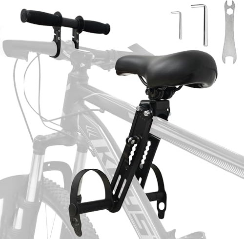 Mountainbike Kindersitz Vorne, Tragbarer Abnehmbarer Fahrradsitzen Vorne Montierter Kinder Fahrradsitz mit Lenkerbefestigung, für alle MTB Erwachsenen