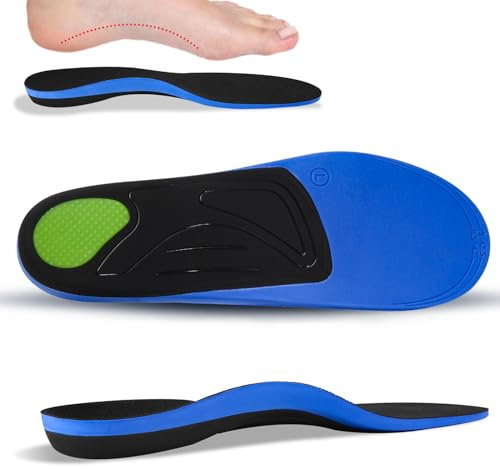 Toaren Solette Scarpe Ortopediche, Solette Scarpe Plantari Ortopedici Solette Plantari Ortopedici Supporto per Arco Plantare, per Piede Piatto, Fascite Plantare, Dolore al Tallone, EU43-44(28cm), Blu