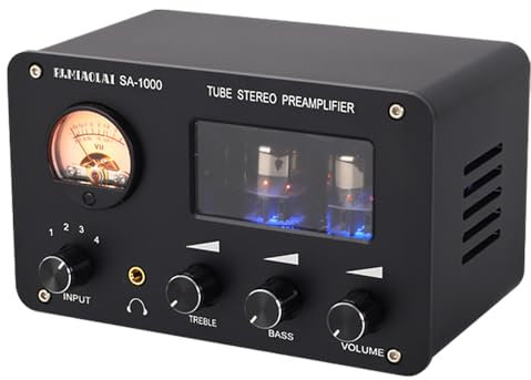 Weytoll SA-1000 Audiophile Tube Preamplifier Audio Electric Tube Amplifier 4 Inputs 2 Outputs Audio Interfaces Lossless Audio Switching Amplifier Built-in 5532 Chip