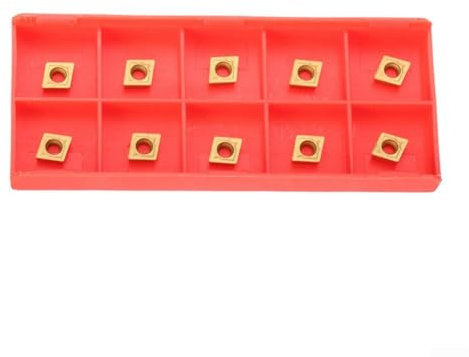 Lot de 10 fraises d'insertion en carbure CNC, CCMT 060204/CCMT 21.51 US735 CNC en carbure de tungstène pour semi-finition, finition