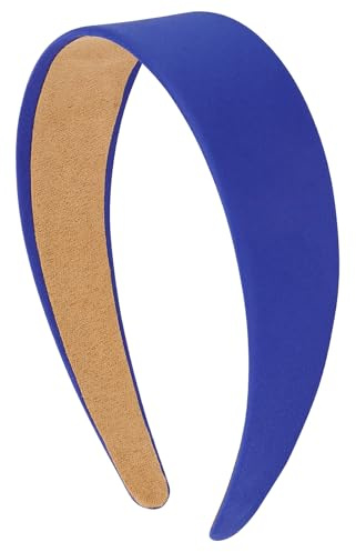 VELSCRUN Fasce per capelli blu scuro per donne e ragazze, 4,1 cm, in raso setoso, per Halloween, per donne, vacanze, fascia sottile, tinta unita, semplice, cosplay, accessori per capelli per madri e