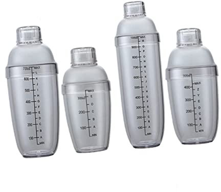 PRETYZOOM Criba Vibradora Set De Coctelera Transparente Escala Clara 350ml-1000ml Ideal Para Vino Bebidas Bar Segura y Reutilizable