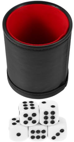 TOBBOMEY Felt Lined Quiet Shaking Dice Cup Eleganter Würfelbecher Für Familienspiele Und Partys Leise Rollgeräusche Zubehör Für Würfelspiele