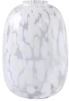 Vaso Vaso decorativo in vetro trasparente con macchia bianca Vaso moderno semplice trasparente Vaso di fiori maculato bianco per soggiorno, tavolo da pranzo, centrotavola, matrimonio Tulipani Orchidee