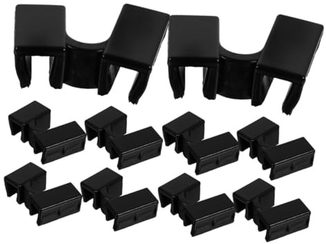 20 Ayuda para Palillos Chinos Reutilizables Negras Plástico | 20 Piezas, para Principiantes, Uso en Comida y Aprendizaje, Sujeción Adaptable Segura y Cómoda