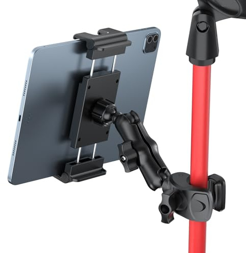 PLDHPRO Support de Tablette pour Micro, pivotant à 360°, Support de Musique pour iPad avec Pince, Support Portable pour Musiciens, trépied, Accessoires compatibles avec téléphones et tablettes de 5,1
