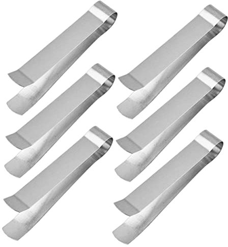 HOLIDYOYO Set da 6 Pinzette in Acciaio Inossidabile per Taglia Stoppini Candele, Spegnicandele Design Ergonomico per Candele Profumate e Aromaterapia, Strumento Pulizia Fiamma per Uso Domestico
