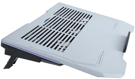Almohadilla de refrigeración de aluminio para laptop, enfriadores para laptop, ventilador de juegos, soporte estable ajustable con puerto USB/USB C
