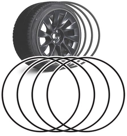 Protectores de llanta de aleación de 15 a 22 Pulgadas (4 Unidades), autoadhesivos, antirrayas y antifricción, sin Necesidad de Desmontar el neumático para su instalación,21in,Black