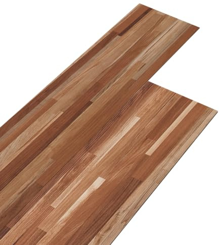 INMOZATA Floor Tiles Self Adhesive, 36-Pack, 5.02 Sq M Coverage, 91.5cm x 15.2cm Wood Plank, 2mm Thick Waterproof Peel and Stick Flooring for Kitchen, Bedroom, Living Room(Natural Brown Block)