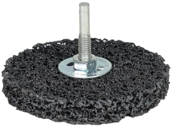 FUANA Poly Strip Wheel Rust Paint Remover Angle Grinder Discs 6mm Shank for Electric Grinder or Drill, 100mm Black Emery 6X75mm