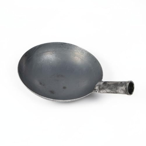 DimyFew Louche en Fer Tête de Louche Cuillère Pelle Matériau Trempé Résistant et Construction Monobloc pour Durabilité et Lourde Adaptée aux Chantiers Fermes Ateliers Entrepôts, 13,5 Cm
