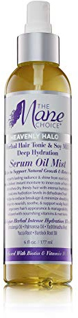 The Mane Choice Heavenly Halo Herbal Hair Tonic & Soy Milk Deep Hydration Serum Oil Mist 6oz