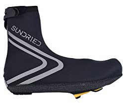 Sundried Unisex Heavy Duty Shoe Covers Neoprene Waterproof Windproof Thermal Cycle Overshoes for Road Cycling and MTB (46-48, Black)