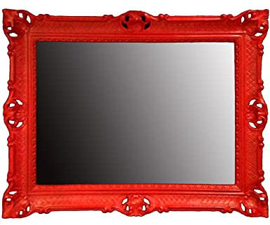 Generisch Bilderrahmen Rot 90x70 cm ohne Glasscheibe Hochzeitsrahmen Selfie Fotorahmen Foto Requisiten Rahmen Antik Barock Rokoko Repro Shabby Chic RENAISSANCE JUGENDSTIL RETRO DESIGN PRUNKVOLL 58R
