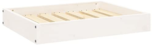 vidaXL Hundebett Weiß 61,5x49x9cm Massivholz Kiefer Hundekorb Hundesofa Hund