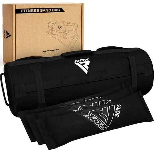 RDX Gewichtssack für Fitness Krafttraining, Ungefüllten Power Bag mit 8 Griffe, Core Sandbag Gewichtete, 2-90 KG Sandsack Ideal für Viele Functional Training Running Rucking Strongman Lifting Workout