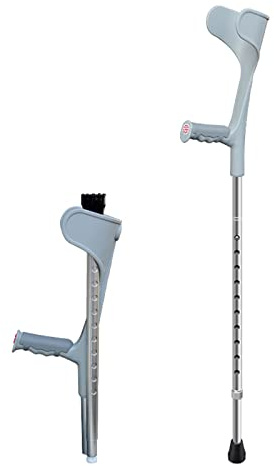 BAUBUY Muleta de antebrazo de Aluminio para Adultos Muleta Plegable Ligera para Caminar Andador equilibrado Antideslizante Altura Ajustable Accesorios de Movilidad médica