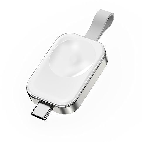 MMOBIEL Chargeur sans Fil Compatible avec Apple Watch - Chargeur Compact USB-C Compatible avec Apple iWatch – Chargé Magnétique Rapide Également pour AirPods
