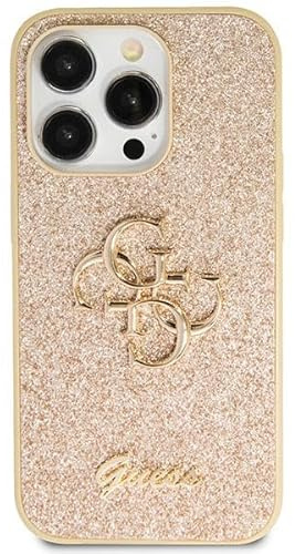 Guess GUHCN61HG4SGD Hülle für iPhone 11 / Xr 6.1 golden hardcase Glitter Script Big 4G
