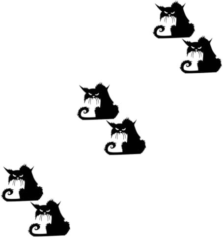 OSALADI Lot De 3 Autocollants Muraux En Vinyle Pour Décoration Dintérieur Faciles À Décoller Et À Coller En Pvc Motif Chat Dhalloween 2 Pièces X 3