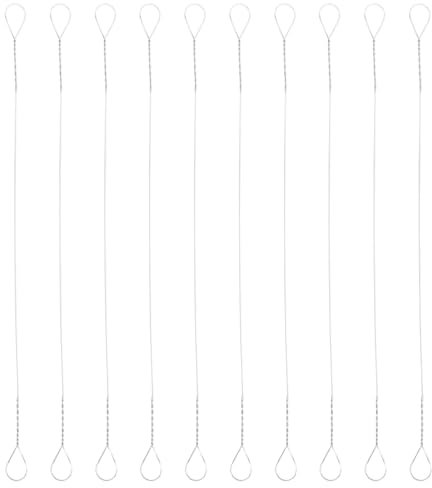 GLADFRESIT 10 Pcs Cheese Slicer Wire, Stainless Steel Butter Cutter Wire, Cheese Wire Replacement Kit for Home Kitchen 5.7 Inch