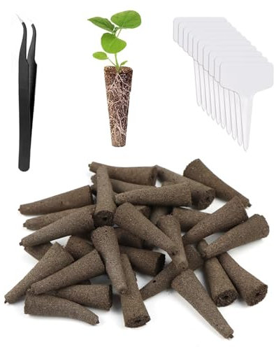 TSKDKIT 30 PCS Replacement Grow Sponges for Hydroponics Growing System, Hydroponics Sponges Root Growth Sponges Seed Pods with 10pcs Labels and a Tweezers, Compatible with Aerogarden and more