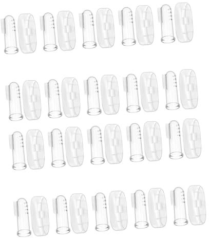 minkissy 20 Set Babyborste Nyfödda Tänder Silikonfingertandborsteset För Babyrengöring