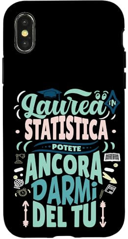 Custodia per iPhone X/XS Gadget Divertente Regalo Scherzo Festa Laurea In Statistica
