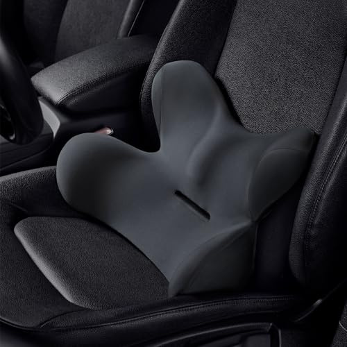 QYILAY Cuscino Lombare Auto in Memory Foam Ergonomico – Supporto Schiena per Guidatore, Riempie lo Spazio tra Sedile e Schiena, Migliora il Comfort e la Postura.
