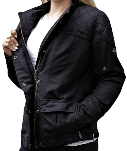 Mycl Turell Motorradjacke Damen: Herausnehmbare Protektoren CE zertifiziert - Sicherheitsnähte - zeitloses Design, optimale Passform und Funktionalität - Motorradjacke Ladies - Stylisch & Sicher (L)