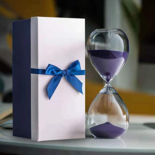 UZAMIRLEX Minuteur de sable en forme de sablier, Sablier sablier 30 minutes en verre, horloge de sable, artisanat, décoration en verre for la maison, l'étude, le bureau, cadeau créatif, verre de sable