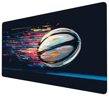 Alfombrilla Ratón, Alfombrilla Ratón XXL Gaming Tapete Escritorio Ordenador (1000x500x3mm) Protector Escritorio Alfombrilla, para Ratón Láser y Óptico (Fútbol americano) mousepad (Color) D-O-U