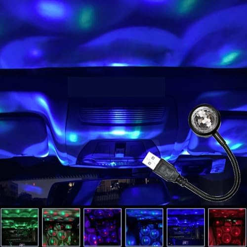 LuminKing Mood light Projector Lamp, Voice controlled, Switch between multiple colours & light patterns with voice commands, USB