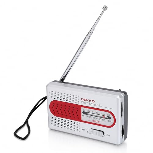 Taschenradio AM FM, Batteriebetriebenes Tragbares Radio AM FM, mit Lautsprecher und Kopfhöreranschluss, für Unterwegs Im Freien zu Hause