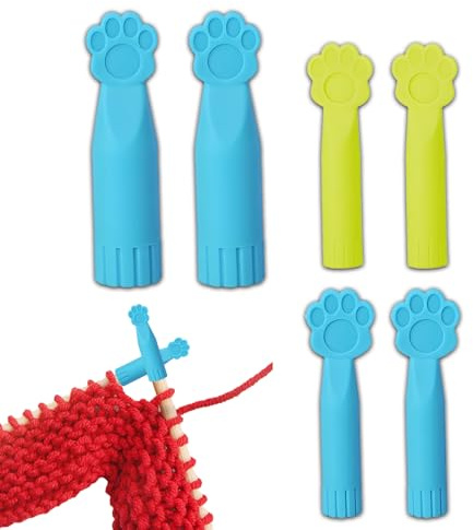 HSYTEK 6 Stück Maschenstopper für Stricknadeln, Stricknadel Stopper, Strickzubehör, Häkel Zubehör, Stricknadel Stopper zum Stricken Häkeln DIY-Kunstprojekt