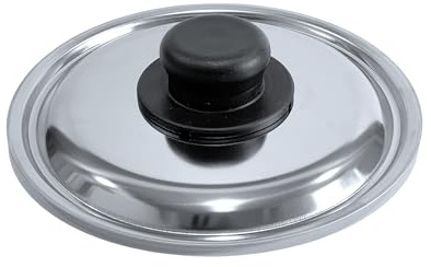Sicignano | Deckel aus Edelstahl Linie Tomatto mit Knauf aus Polypropylen, für Töpfe und Pfannen, Made in Italy (Ø 14 cm)
