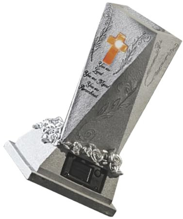 Milisten Vaso Da Fiori Commemorativo Forma Di Croce Per Lapide Vasi in Resina Per Decorazioni Cimiteriali Vasi Per Fiori Forma Di Croce Per Composizioni Floreali Commemorative Portafiori Du