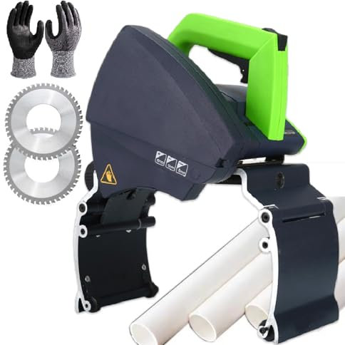 Sushangmao Tagliatubi Elettrico Automatico, Tagliatubi Rapido per Tubi di Diametro 0,59-8,66/2,95-15,74 Pollici con Fissaggio su Rotaia, Tagliatubi in Rame 2x5,5 Pollici,0.59-8.66in