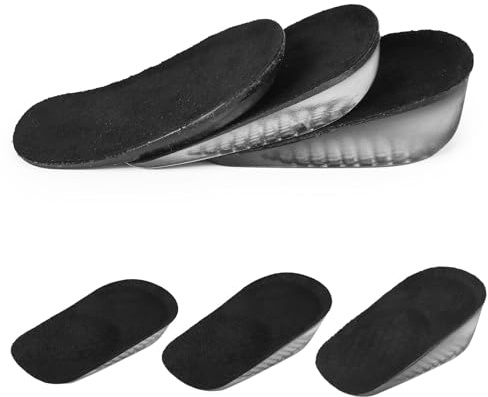 1 Paire de Semelles Augmentation de Hauteur, Semelles Intérieures Augmentées et Respirantes Unisexes, Semelles Rehaussantes en Silicone, Amortissement et Rebond, Respirant, 2,5cm