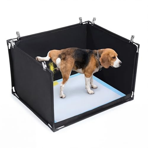 Lumisnug Puppy Pad Holder with High Walls, No-Spill Indoor Dog Pee Tray for Large & Small Breeds, Foldable Puppy Litter Box, Waterproof Dog Toilet for House Training (64 x 54 x 40 cm)